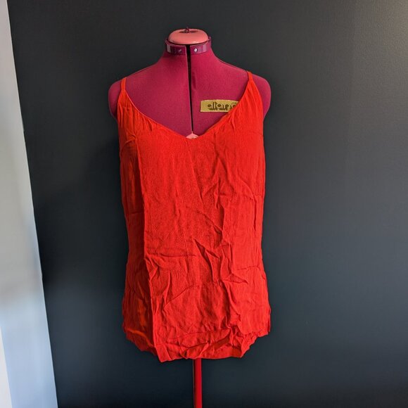 Orange flowy tank top, size 16 - Picture 1 of 4